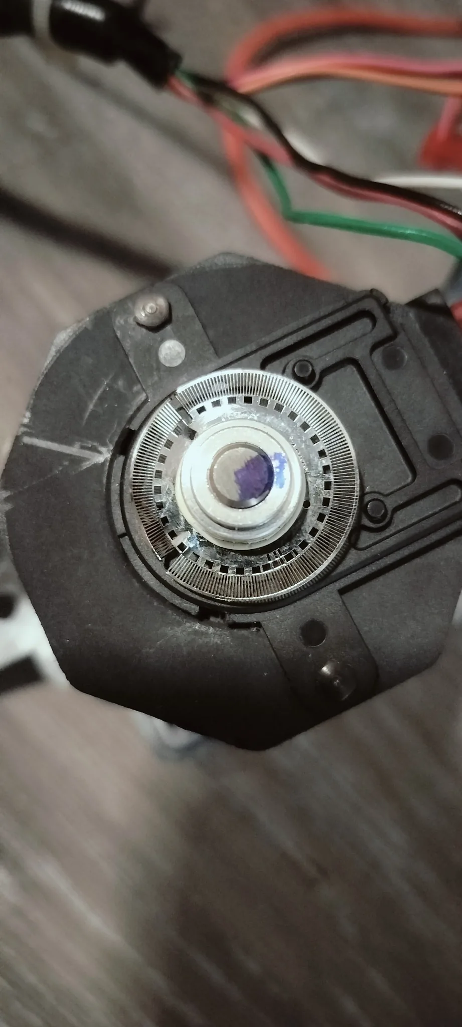 Optical rotary position-feedback assembly from the Royal 660-9 vend mechanism.